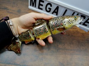 Musky lures mega trout, brown trout, musky fishing, custom baits